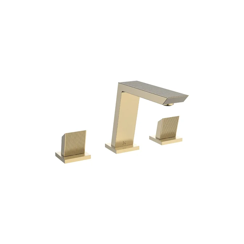 Crosswater Limit 3 Hole Basin Set Brushed Brass product image - Image 3