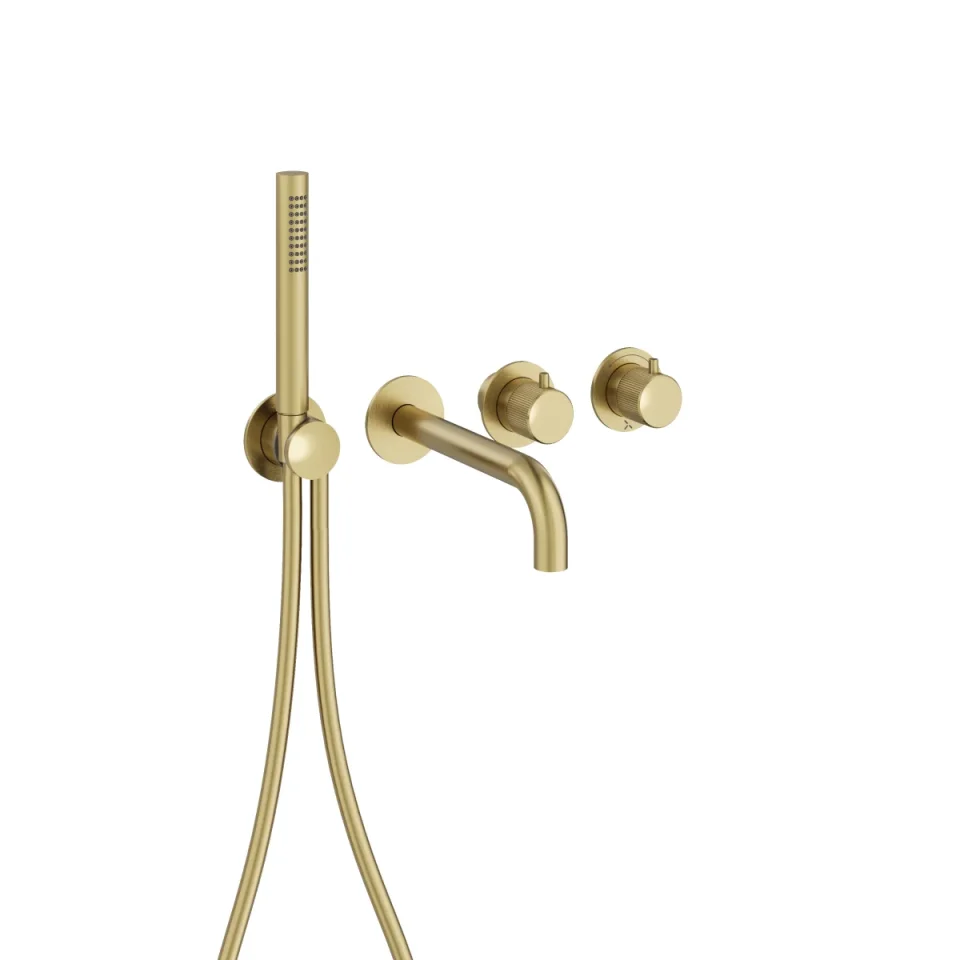Crosswater Module 3one6 2 Control Trimset With Bath Spout & Handshower Stainless Brushed Brass Effect product image - Image 3