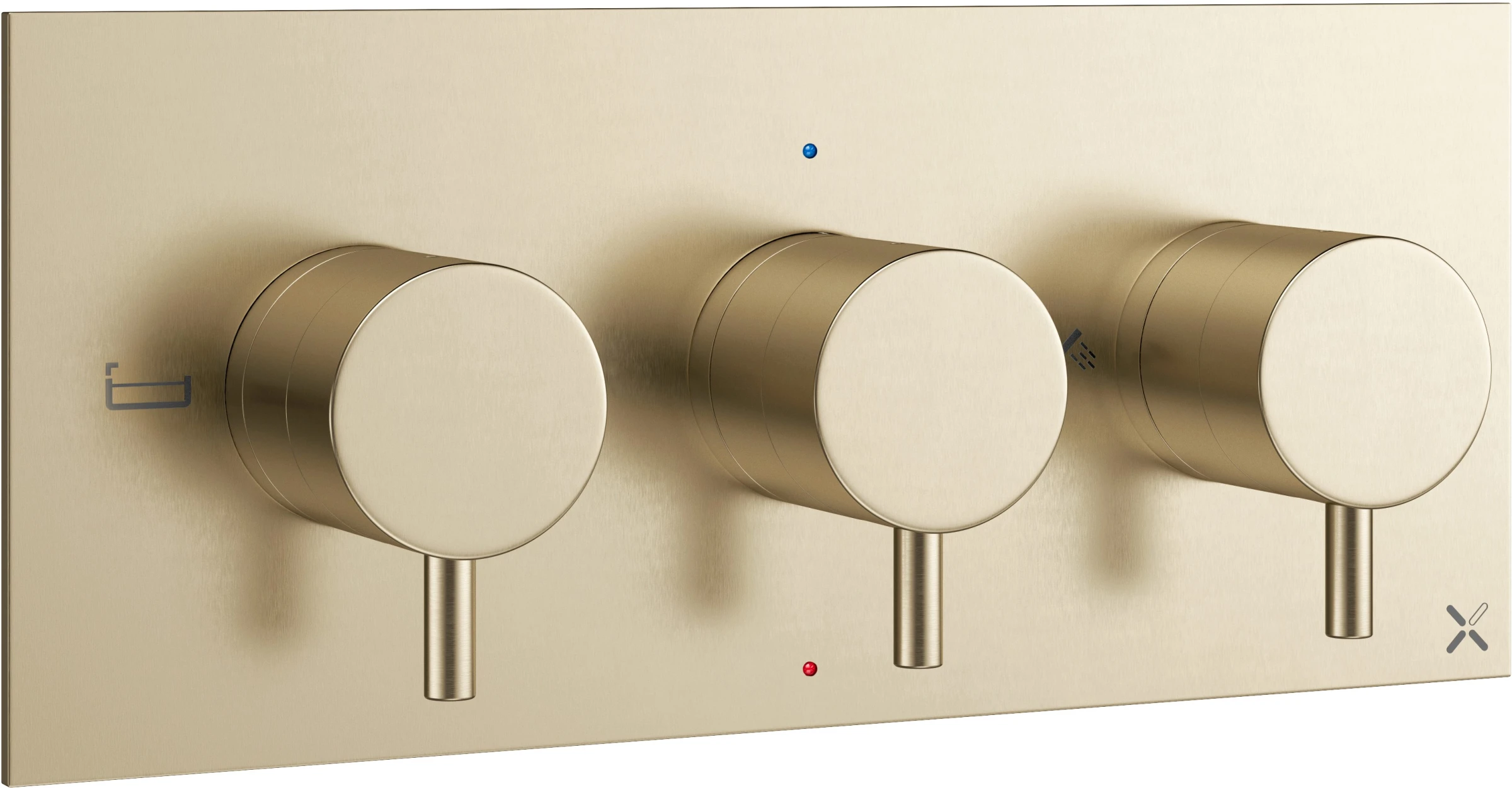 Crosswater Mpro 3 Handle Trimset (must Be Paired With Wlbp3001r+) Brushed Brass