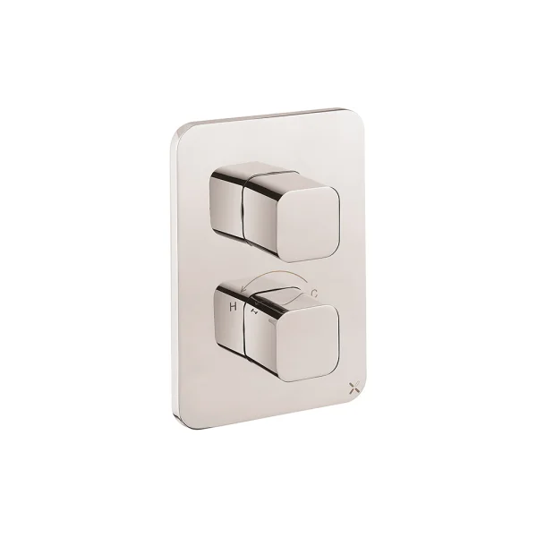 Crosswater Crossbox Glide II 2 Outlet Trim & Levers Chrome