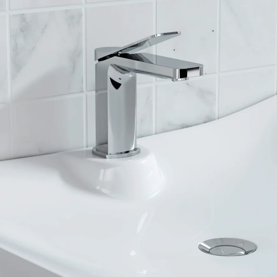 Crosswater Glide II Basin Monobloc Chrome detail view - Image 2