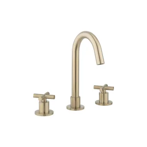 Crosswater MPRO Crosshead Basin Set Single Plate Brushed Brass
