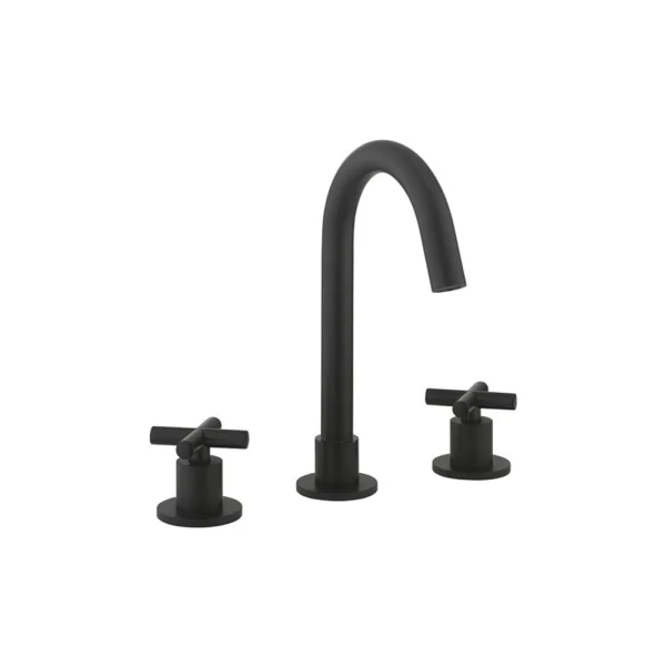 Crosswater MPRO Crosshead Basin Set Single Plate Matt Black