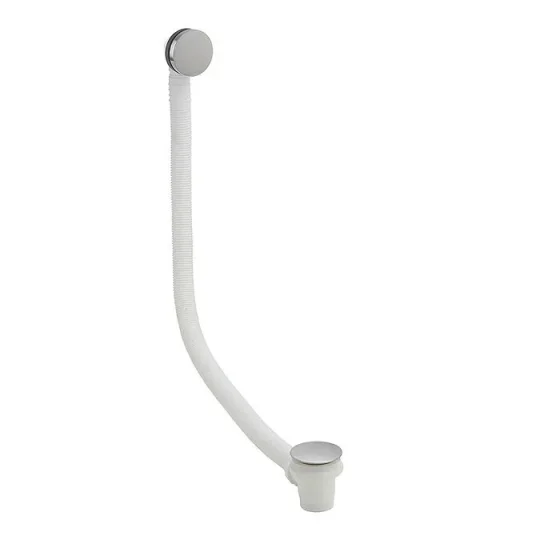 Crosswater 3ONE6 Bath Click Clack Waste Extended Stainless detail view - Image 2