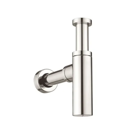 Crosswater Bottle Trap 400mm Pipe Chrome detail view - Image 2