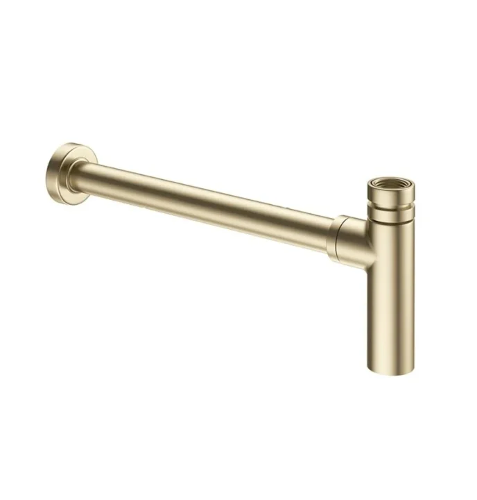 Crosswater Bottle Trap Brushed Brass detail view - Image 2