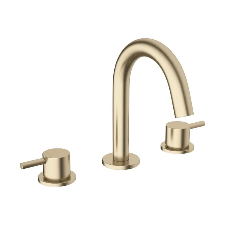 Crosswater MPRO Basin 3 Hole Set Brushed Brass product image - Image 1