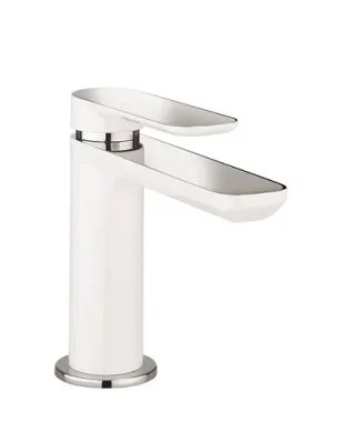 Crosswater Pier Basin Monobloc No Waste Deck Mounted Chrome White detail view - Image 2