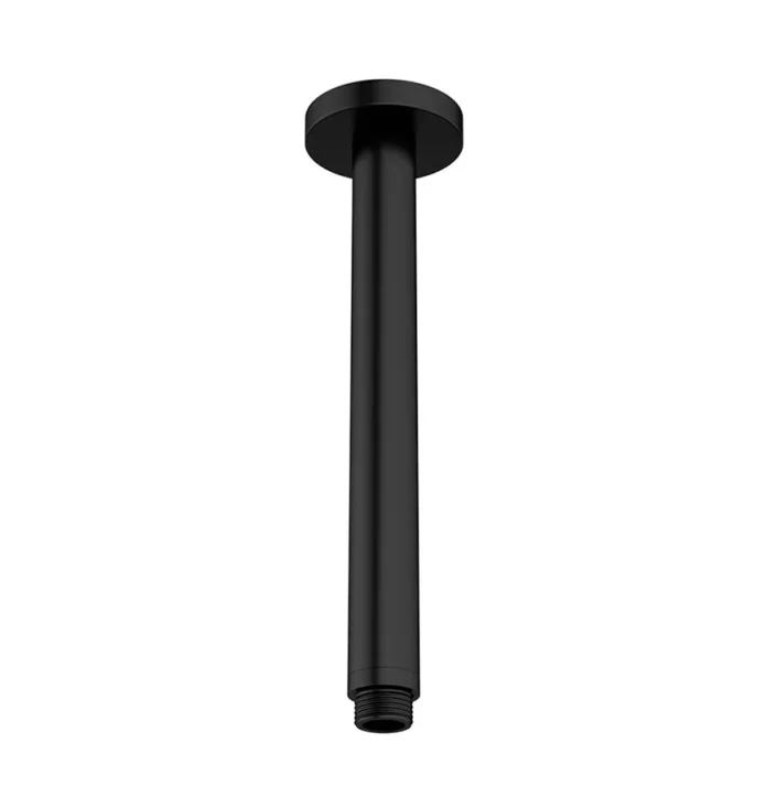 Crosswater Ceiling Shower Arm 200mm Matt Black detail view - Image 2