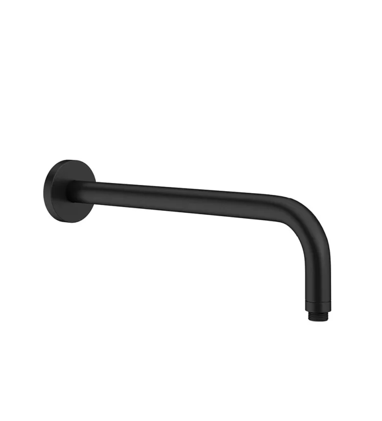 Crosswater Shower Arm 350mm Matt Black detail view - Image 2