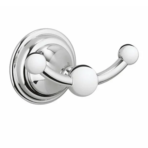 Crosswater Belgravia Double Robe Hook Chrome detail view - Image 3