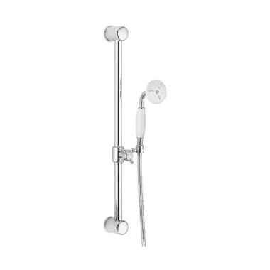 Crosswater Belgravia Slide Rail 600mm Handset Hose Chrome detail view - Image 2