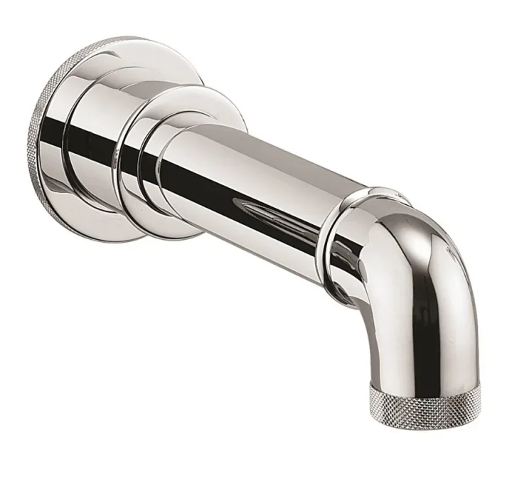 Crosswater MPRO Industrial Bath Spout Wall Mounted Chrome detail view - Image 2