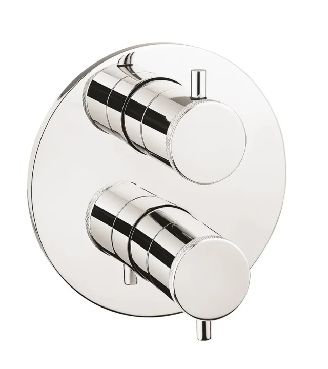 Crosswater Crossbox MPRO Industrial 2 Outlet Trim & Levers Chrome detail view - Image 3