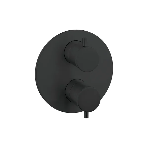 Crosswater Crossbox MPRO Industrial 2 Outlet Trim & Levers Carbon Black
