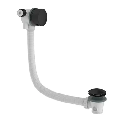 Crosswater MPRO Bath Click Clack Waste & Filler Matt Black detail view - Image 2