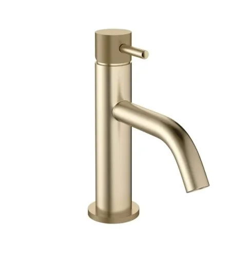 Crosswater MPRO Basin Monobloc Knurled Brushed Brass detail view - Image 2