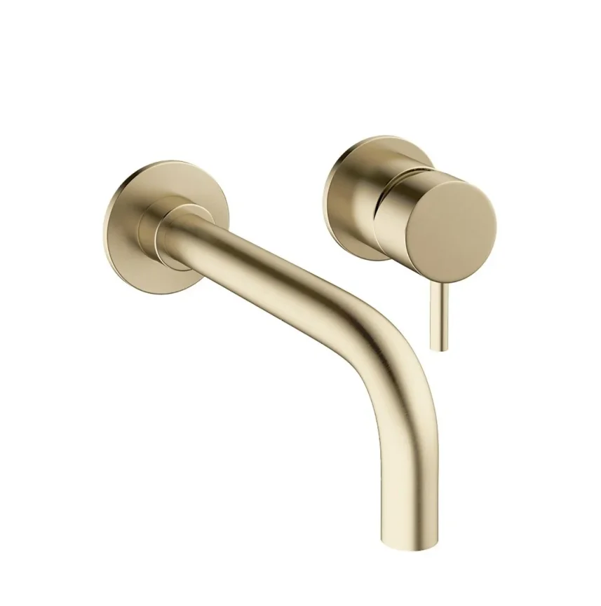 Crosswater MPRO Basin 2 Hole Set Brushed Brass detail view - Image 3