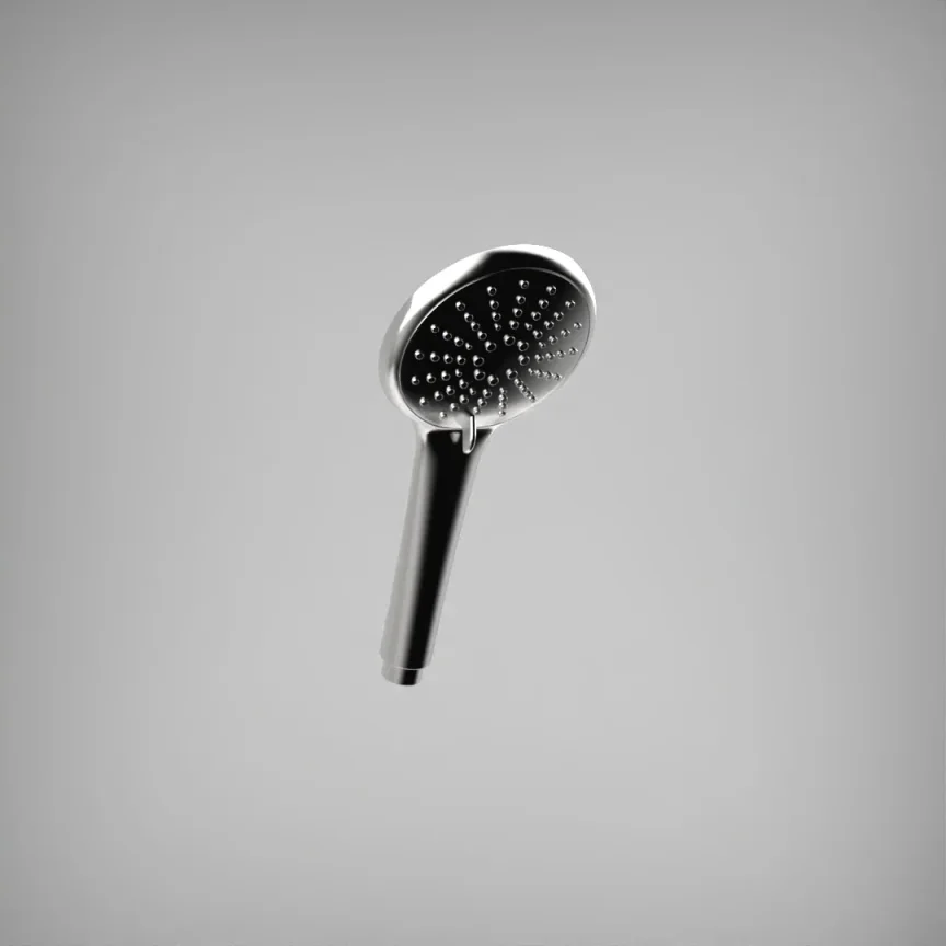 Ava Round Multi Function Shower Handset - Polished Stainless Steel product image - Image 1