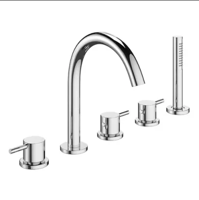 Crosswater MPRO Bath 5 Hole Set Chrome detail view - Image 2