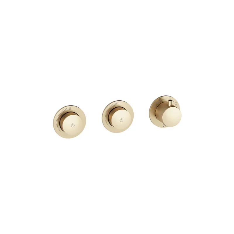 Crosswater Module Mrpo Push 2 Outlet Trimset Brushed Brass product image - Image 1