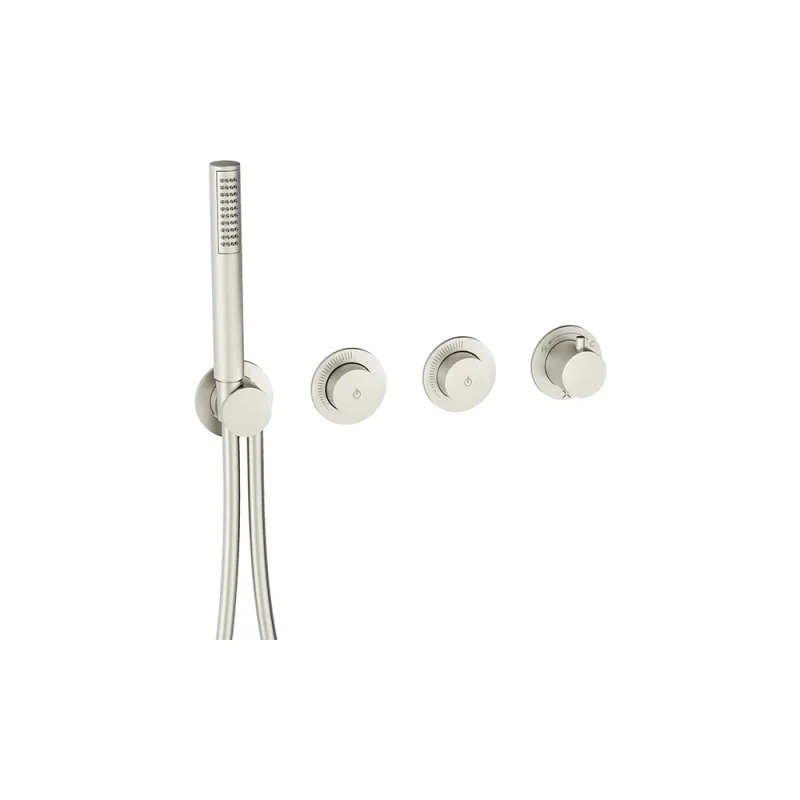 Crosswater Module Mrpo Push 2 Outlet Trimset With Handset Stainless Steel Effect product image - Image 1