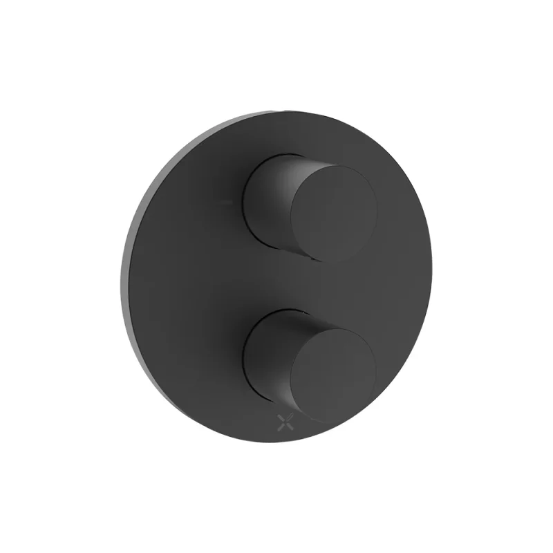 Crosswater Crossbox Lazo 2 Outlet Trim & Levers Matt Black product image - Image 1