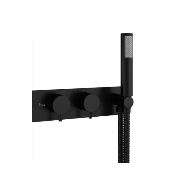 Crosswater Mpro 2 Handle Trimset With Handset & Hose (must Be Paired With Wlbp25x31r+) Matt Black detail view - Image 2