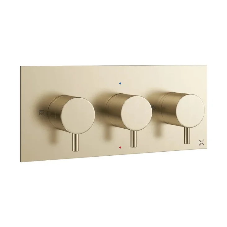 Crosswater Mpro 3 Handle Trimset (must Be Paired With Wlbp2001r+) Brushed Brass product image - Image 1