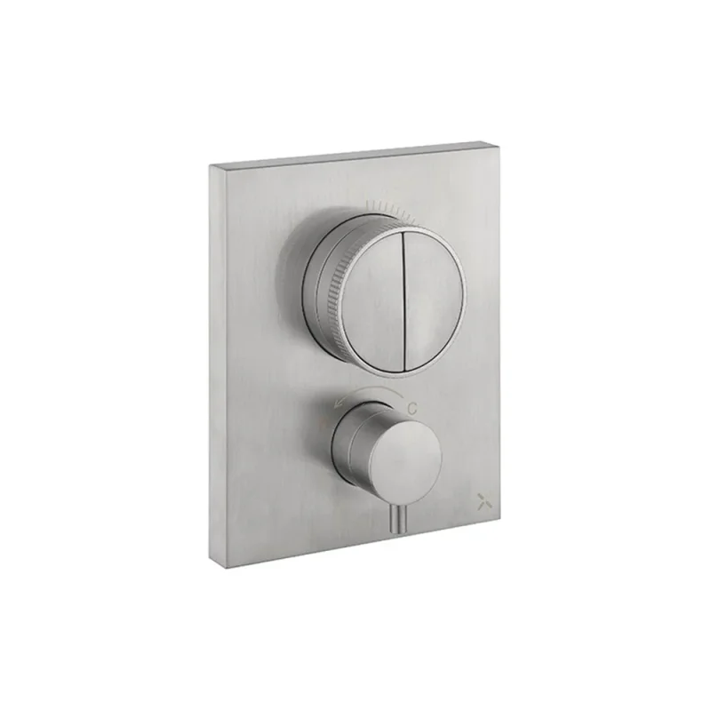 Crosswater Crossbox Push Mpro 2 Outlet Trim & Levers Stainless Steel Effect product image - Image 3
