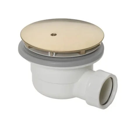 Crosswater High Flow Shower Waste Brushed Brass detail view - Image 2