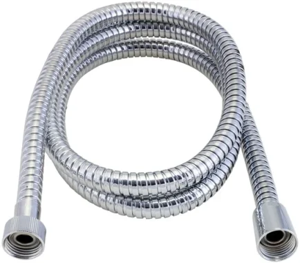 Crosswater Shower Hose 8mm x 1.5m Chrome detail view - Image 3