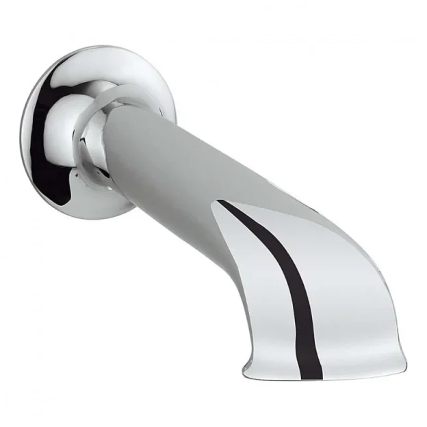 Crosswater Belgravia Bath Spout Wall Mounted Chrome detail view - Image 3