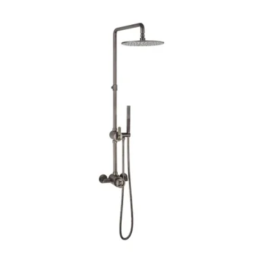 Crosswater Union Exposed Shower Brushed Black Chrome detail view - Image 2