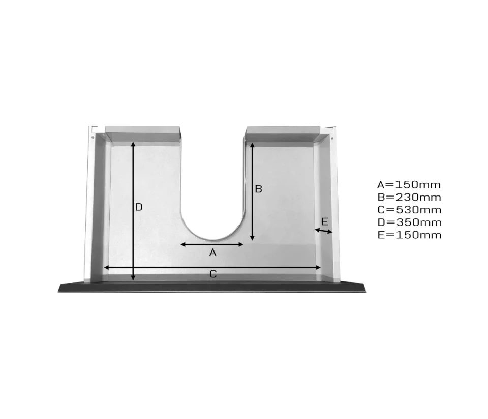 Faeber Mode 60 Basin Unit 2 Drawer Unit Matt White technical drawing - Image 3