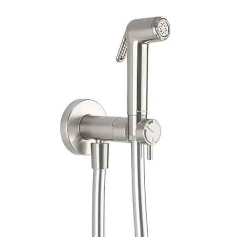 Crosswater MPRO Integrated Douche Valve, Handset & Holder Brushed Nickel detail view - Image 2