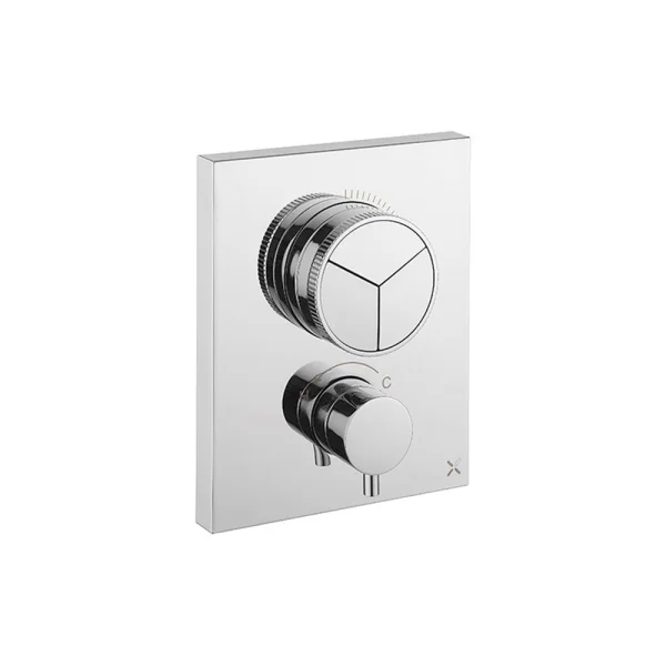 Crosswater Crossbox Push Mpro 3 Outlet Trim & Levers Chrome