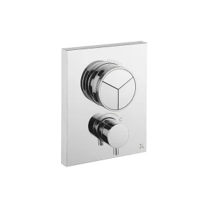 Crosswater Crossbox Push Mpro 3 Outlet Trim & Levers Chrome