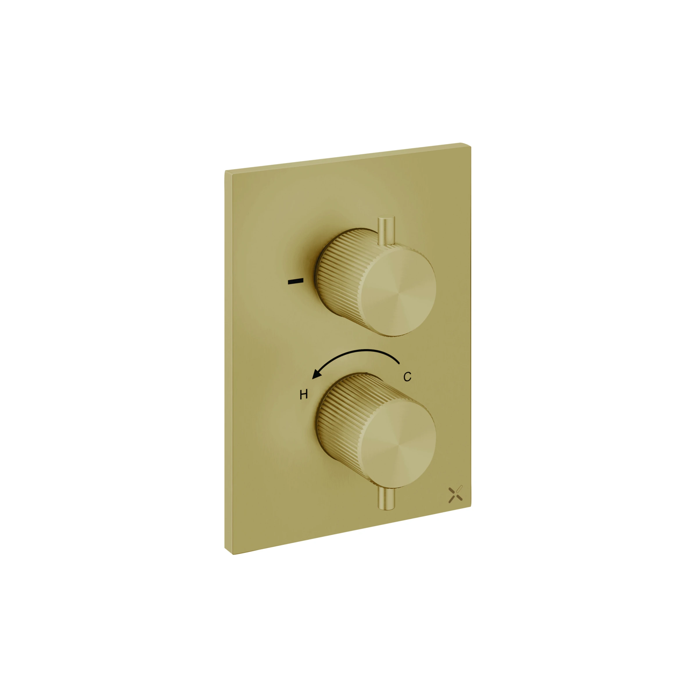 Crosswater Crossbox 3ONE6 1 Outlet Trim & Levers Stainless Brushed Brass Effect