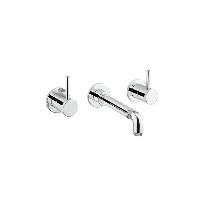 Crosswater MPRO Industrial 3 Hole Basin Set Chrome product image - Image 1
