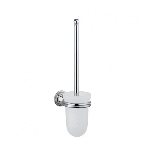 Crosswater Belgravia Toilet Brush Holder Chrome detail view - Image 3