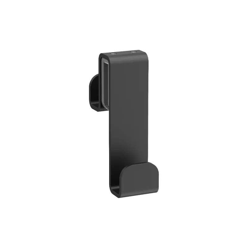 Crosswater Fold Single Hook Over Glass 8mm or 10mm Matt Black product image - Image 1