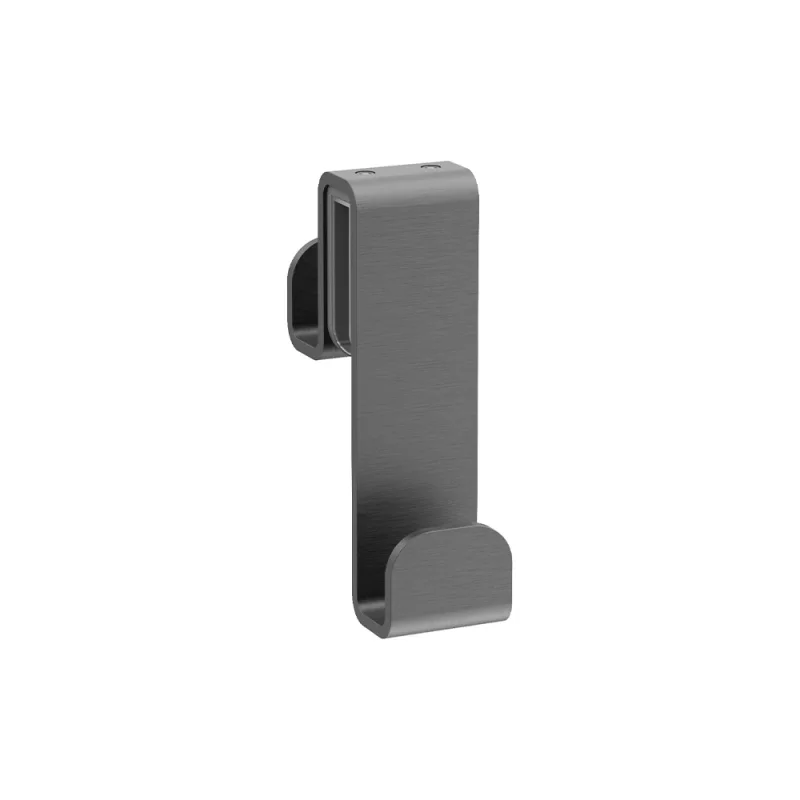 Crosswater Fold Single Hook Over Glass 8mm or 10mm Slate product image - Image 1