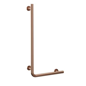 Crosswater Right Angle Grab Bar 843 x 446mm Brushed Bronze