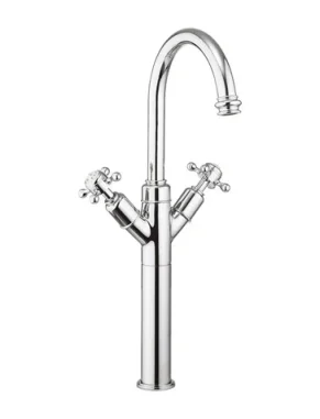 Crosswater Belgravia Wash Bowl Basin Mixer Chrome detail view - Image 2