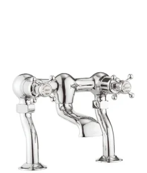 Crosswater Belgravia Crosshead Bath Filler Deck Mounted Chrome detail view - Image 2