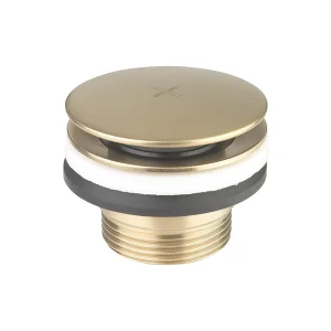 Crosswater Universal Basin Click Clack Waste Brushed Brass