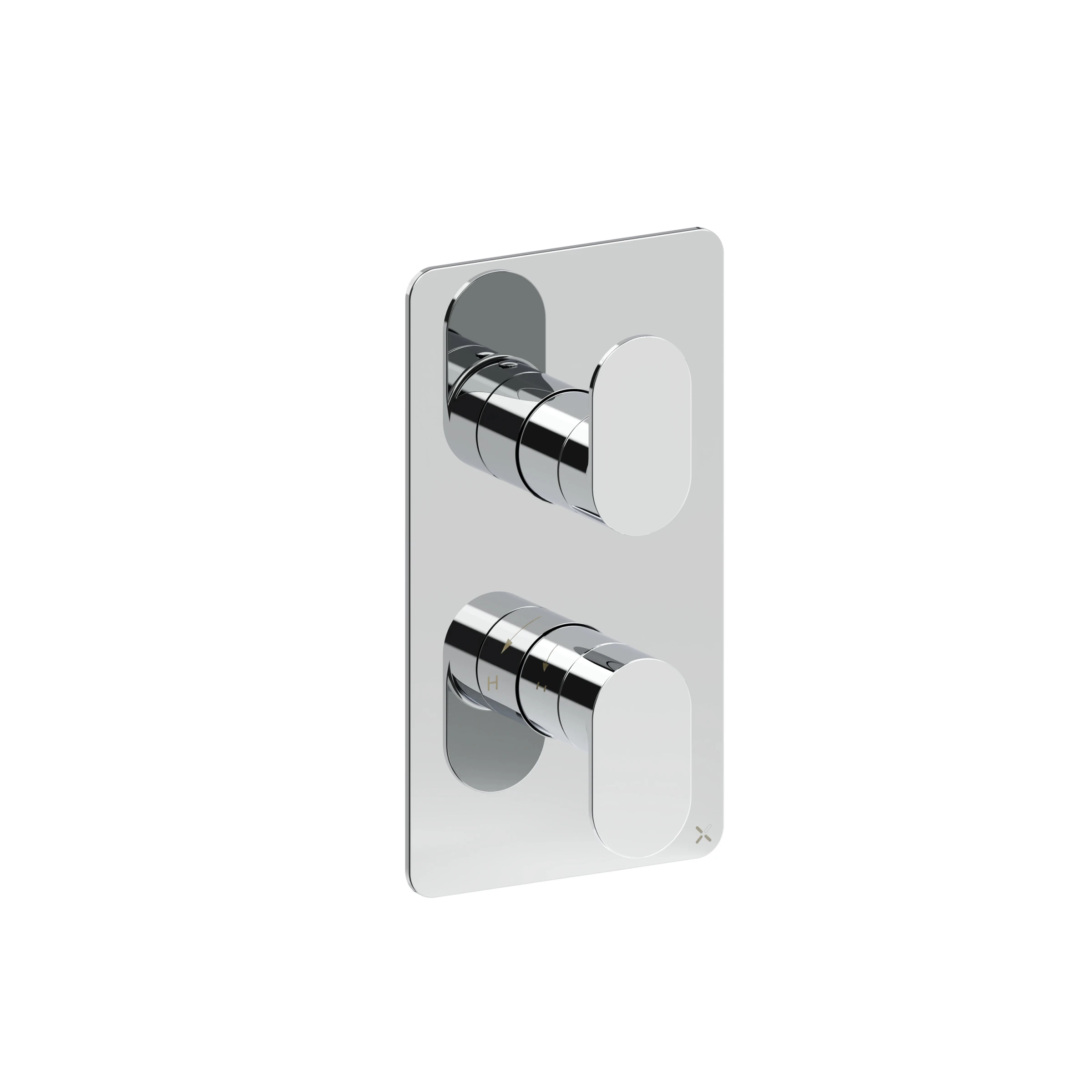Crosswater Drift 2 Outlet 2 Handle Valve & Trimset Chrome