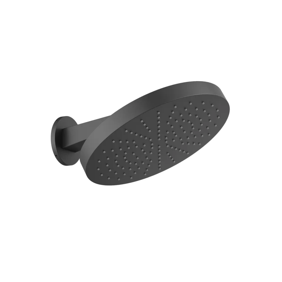 Crosswater Revive Stainless Steel Shower Head Wall Mounted 300 X 300 Matt Black product image - Image 1