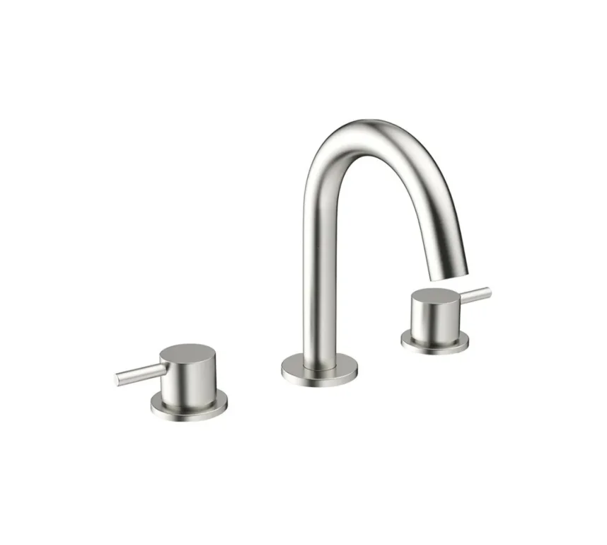 Crosswater MPRO Basin 3 Hole Set Brushed Nickel detail view - Image 2